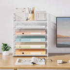 Subekyu 6-Tier Desk Paper Organizer, Desktop File Letter Tray - Image 7