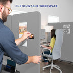VIVO Freestanding 24 x 66 inch Privacy Panel, Mobile Cubicle Divider, Single 24 - Image 7
