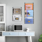 5-Tier Over the Door File Organizer, Stackable Hanging Wall Files Rack - Image 5