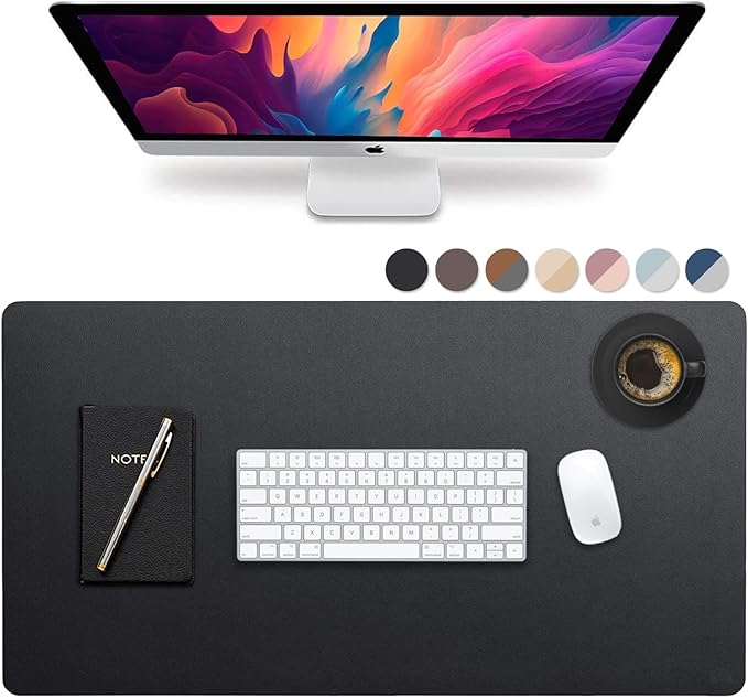 Vine Creations Leather Desk Mat 32" x 17", Desk Protector Mat, PU Leather Desk by VineCreations
