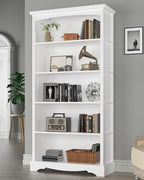 TVU 5-Tier Wooden Bookshelf, 65 Inch Tall Bookshelf - Image 2
