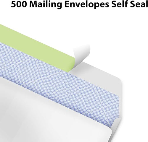 #10 Envelopes Letter Size Self Seal | 500 Business Mailing Security Peel and - Image 2