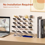 beygorm acrylic vertical marker organizer for 250 markers showing dimensions
