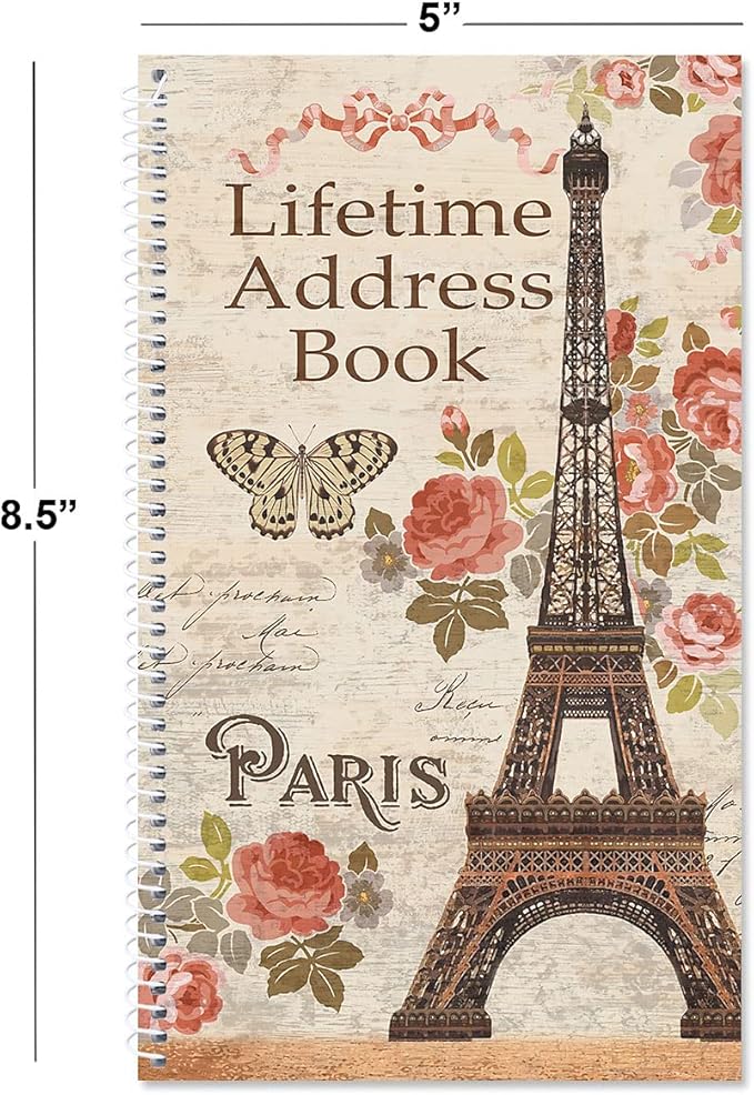 Current Parisian Postcard Address Book-94 Pages; Small 5" x 8-1/2" Size - Image 3
