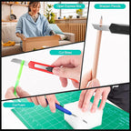 DIYSELF 24Pack Box Cutters Utility Knife Box Cutter Retractable, Extended Use - Image 3