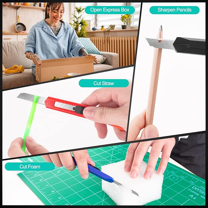 24 Pack Box Cutter Retractable, Utility Knife - Image 6