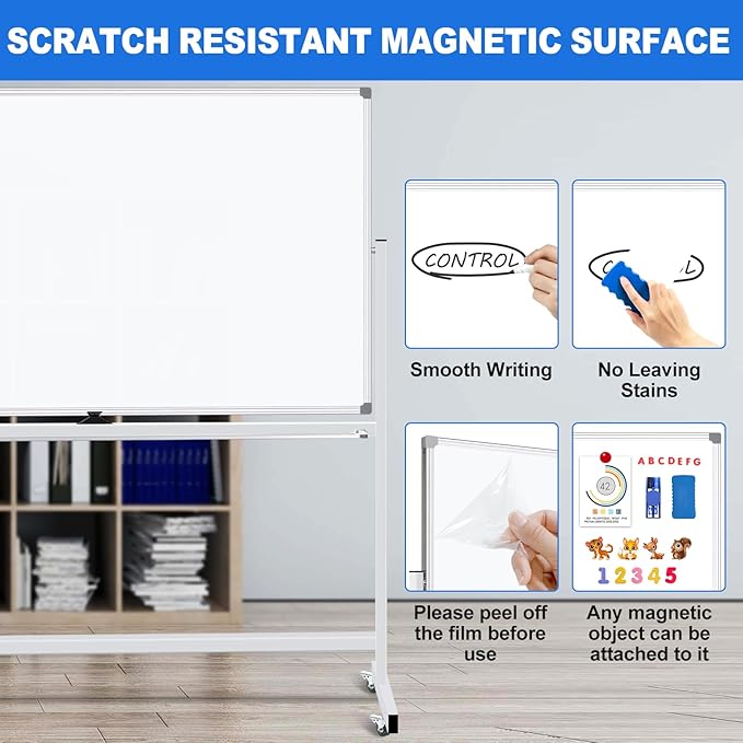 Max-officoo Magnetic White Board Dry Erase Whiteboard - Image 3