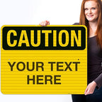 Custom Caution Sign, OSHA Sign, 24x30 Inches, 3M EGP Reflective .080 Aluminum - Image 2