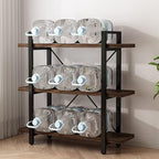 3 Tier Bookshelf Modern Rustic Open Bookshelf Office Solid Wood Bookcase and - Image 3