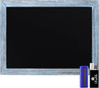 HBCY Creations 18" x 24" Rustic Blue Solid Wood Frame Wall Chalkboard, Magnetic by HBCYCreations