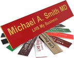 Engraved Name Plates for Door Sign Personalized Red Plastic Plaque by LHS+My+Business