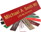 Engraved Name Plates for Door Sign Personalized Red Plastic Plaque by LHS+My+Business
