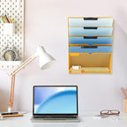 EASEPRES 6 Tier Mesh Hanging Wall File Organizer, Desk Vertical Mail Paper - Image 6