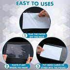 Outus Self Adhesive Shop Ticket Holders Clear Plastic Sleeves Adhesive Pockets - Image 4