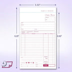 NextDayLabels - NCR Carbonless Order Forms, Bound Wraparound Cover, 50 Sets per - Image 2