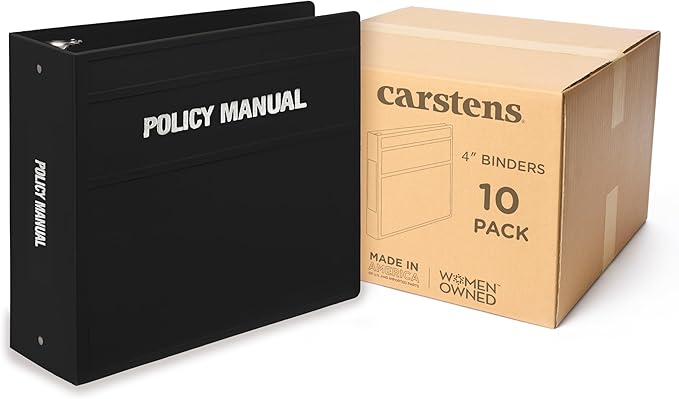 Carstens 4-Inch Heavy Duty Round Ring Binder by Carstens