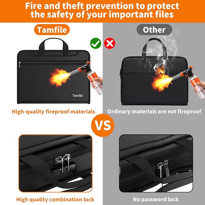 5200℉ Fireproof Accordion File Organizer - Image 3