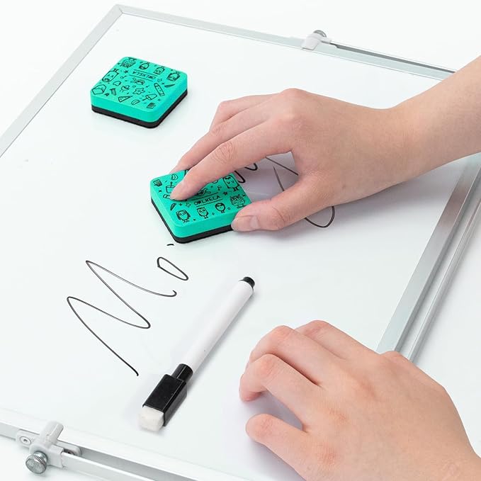 OWLKELA 30 Pack Whiteboard Eraser, Magnetic Cyan Whiteboard Eraser - Image 6