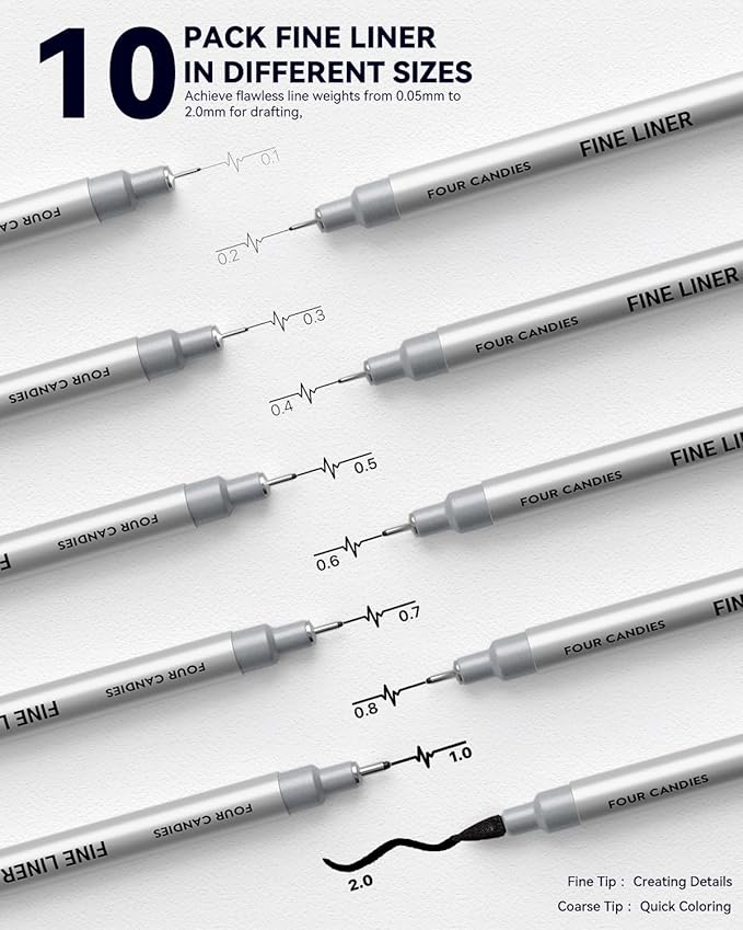 Four Candies 52pcs Art Supplies Sketching & Drawing Kit - Image 2