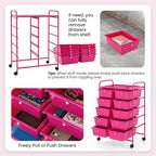 GLACER 10 Drawer Rolling Cart, Storage Cart - Image 4