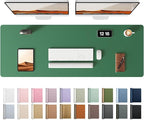YSAGi Leather Desk Pad Protector, Office Desk Mat, Large Mouse Pad, Non-Slip PU by YSAGi