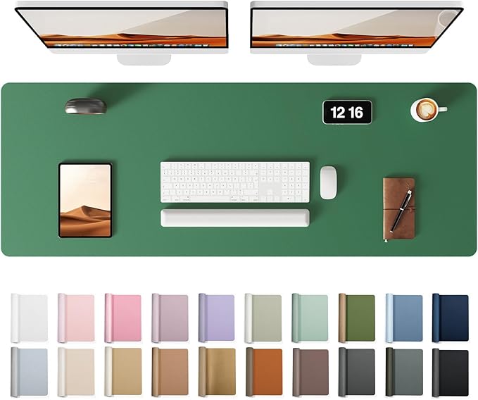 YSAGi Leather Desk Pad Protector, Office Desk Mat, Large Mouse Pad, Non-Slip PU by YSAGi