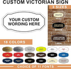 Custom Victorian Wall or Door Sign – Personalized Plastic Sign - Image 2
