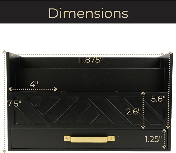 BLU MONACO | Wooden Mail Organizer - Image 6