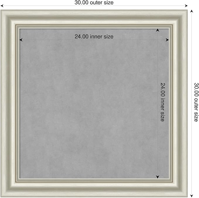 Amanti Art Silver Framed Magnetic Board 30x30 Medium Vision Board - Image 2