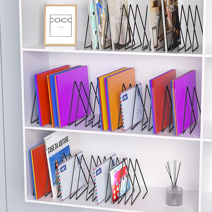 2 Sets Triangle File Folder Rack, 7 Sections File Holder, File Storage - Image 5