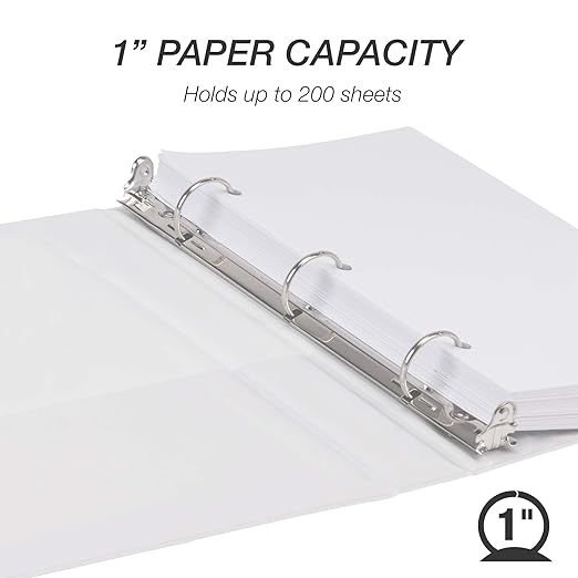 Samsill Economy 1 Inch Mini 3 Ring Binder, Made in The USA, Round Ring Binder - Image 3