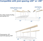 fleximounts 4x8 overhead garage ceiling storage rack organization, package contents