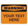 Custom Warning Sign, OSHA Sign, 18x24 Inches, 3M EGP Reflective .080 Aluminum by SigoSigns