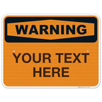 Custom Warning Sign, OSHA Sign, 18x24 Inches, 3M EGP Reflective .080 Aluminum by SigoSigns