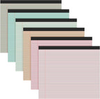 Lincia 6 Pcs 11" x 9.5" Legal Pads College Ruled Notepad Landscape Notebook by Lincia
