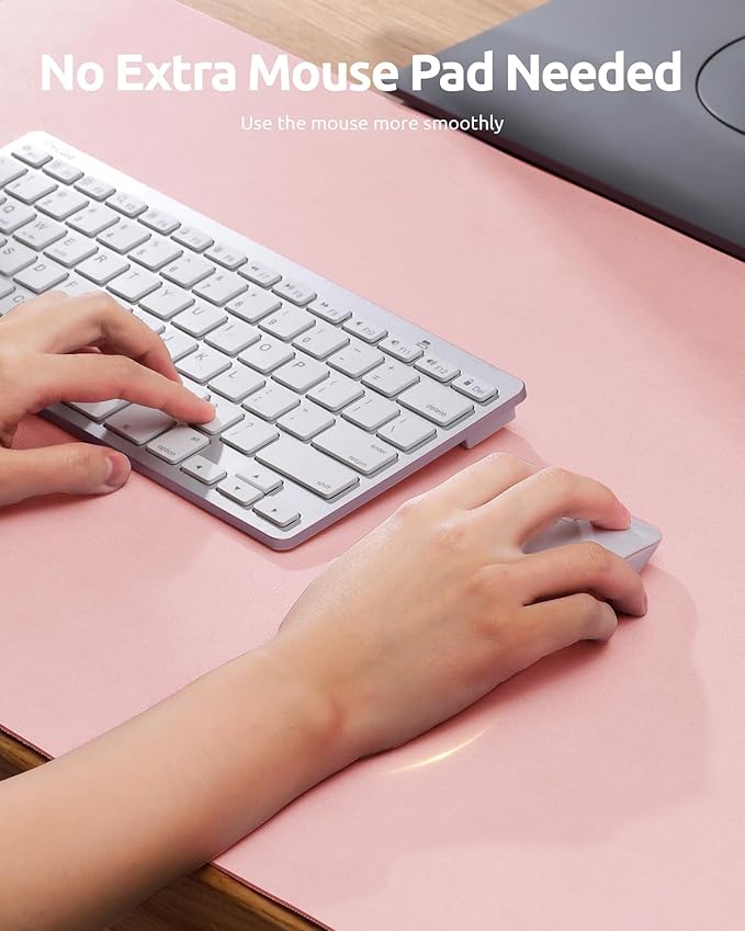 YSAGi Leather Desk Protector, Office Mat, Large Mouse Mat, Non-Slip PU Leather - Image 3