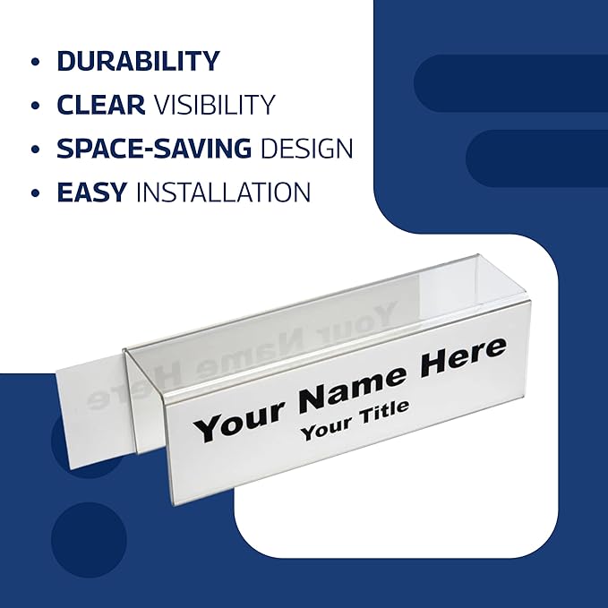 20-Pack 8.5" x 2.5" Acrylic Name Plates - Image 4