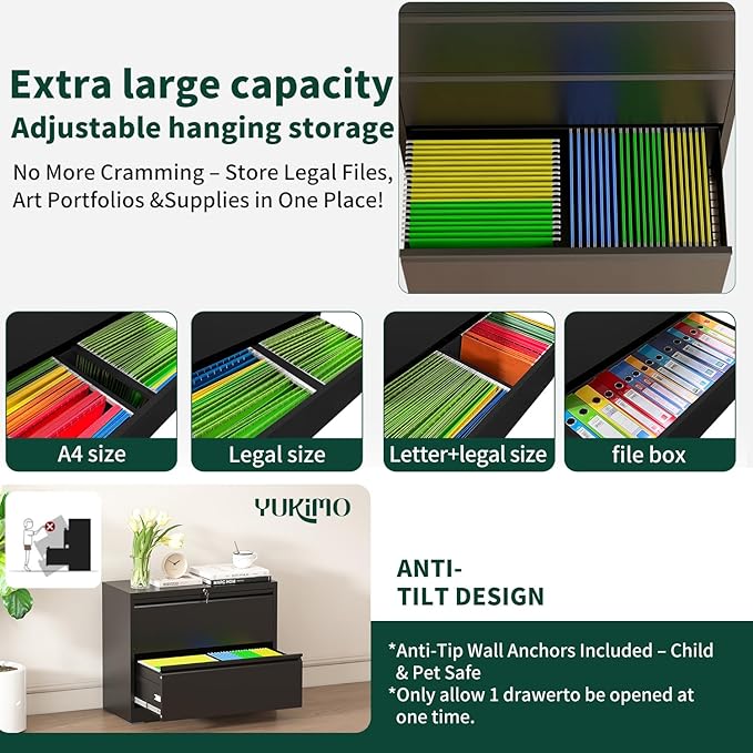 2 Drawer Lateral File Cabinet - Image 6