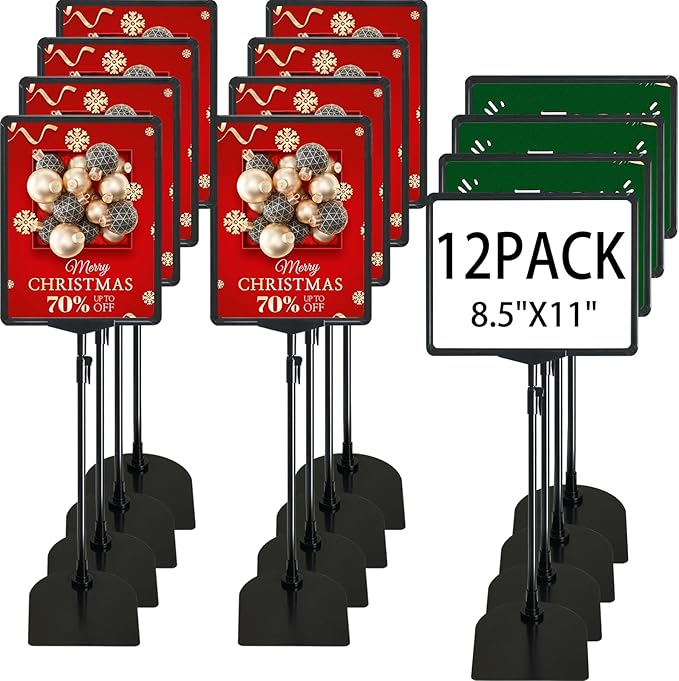 Sign Holder, 8.5 x 11 Inch Sign Stand by ONCEMORE