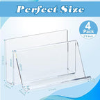 4 Pack 3x5 Index Card Display Holder Acrylic Cards Holder Stand Acrylic - Image 3