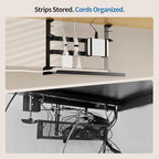 YECAYE Under Desk Cable Management Tray, All-Metal Clamp-Mount Cable Management - Image 2
