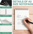 Engrowtic Dot Grid Notebook Top Spiral Notebook A5 Size Bullet Dotted Paper - Image 3