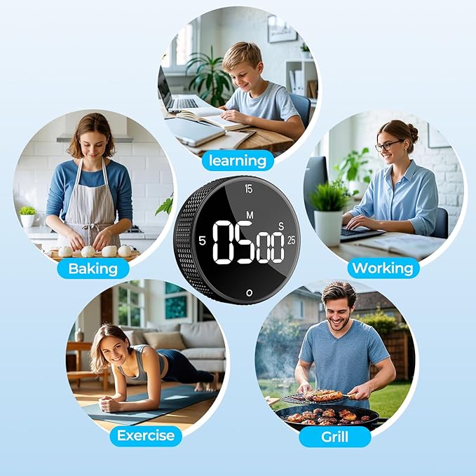 Allbean Magnetic Kitchen Timer for Cooking - Image 7