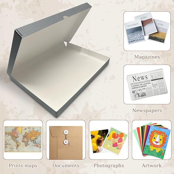 Golden State Art, Archival Folio Storage Box 13x19, Clamshell Design - Image 6