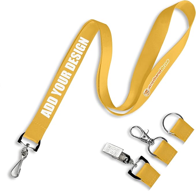Wristband Bros Custom Lanyards For ID Badges, Keys & More | Add Text & Logos | by WristbandBros