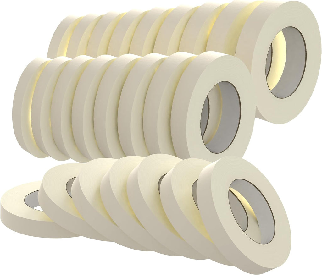 SWRT Masking Tape 1 inch x 55 Yards x 24 Rolls, Adhesive Painting Tape Bulk