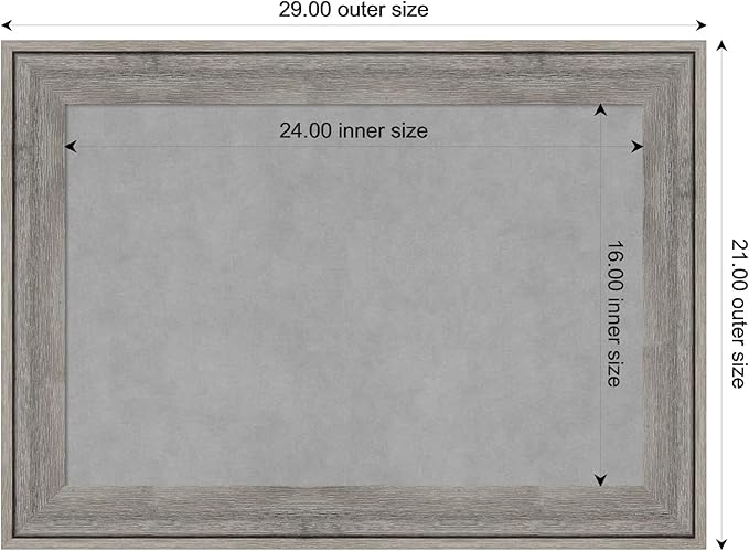 Amanti Art Grey Framed Magnetic Board 21x29 Medium Vision Board - Image 3