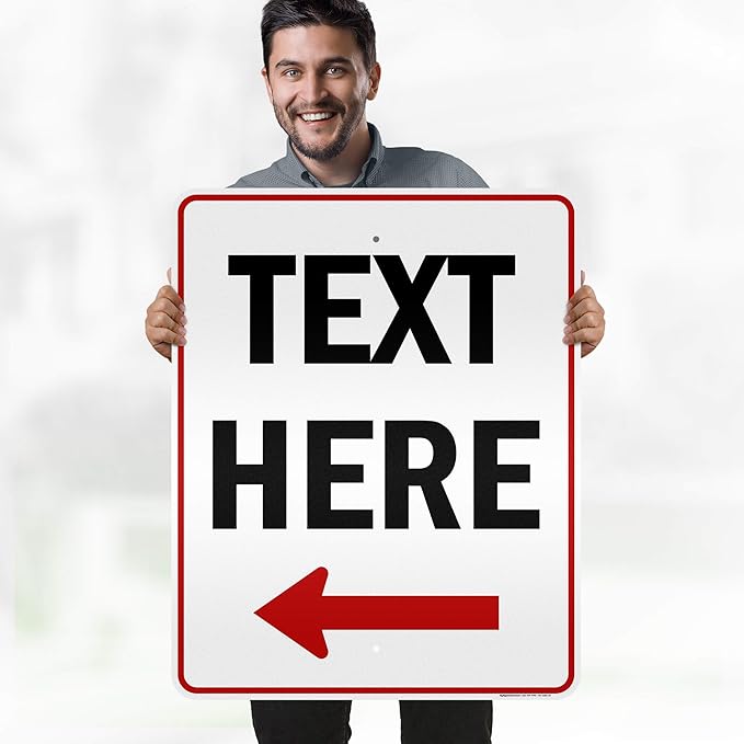Custom Arrow, Custom Directional Sign, Left Arrow, 24x30 Inches, 3M EGP - Image 2