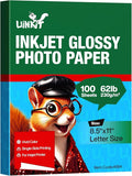 Uinkit 100 Sheets Thick Inkjet Glossy Photo Paper Picture 8.5x11 62lb 230g by UinkitHandicraftsandConservationSpecialist