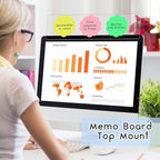 Zonon 4 Pieces Computer Monitor Notes Screen Monitor Memo Board Sticky Note - Image 5